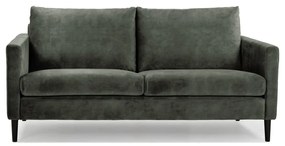 Canapea din catifea verde-cenușie Scandic Adagio, lățime 153 cm