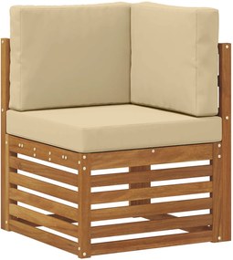vidaXL Sofa Colțar pentru Exterior Lemn Solid de Acacia natural
