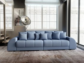 Canapea extensibilă dumonde cu 2 lăzi de depozitare si sezut confortabil din spuma high-density, Verona Enjoy Blue 310x100 cm