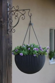 Ghiveci de flori HANGING SPHERE - maro