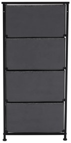 Comodă cu sertare din material textil PALMERA,negru