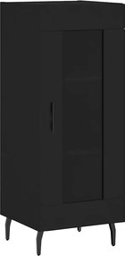 vidaXL Servantă, negru, 34,5x34x90 cm, lemn compozit