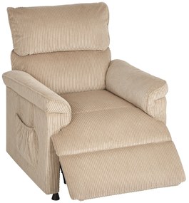 HOMCOM Fotoliu de masaj cu moduri de vibrații, funcție de încălzire, motor silențios, funcție de memorie, oțel, tapițerie din material textil, Maro | Aosom Romania