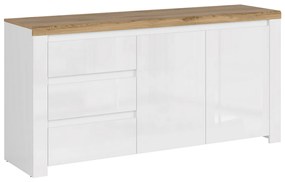 Comodă VILGO 2D3S, alb lucios