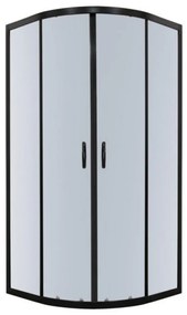 Cabină de duș cu ușă glisantă curbată TIARA80 80x80 cm