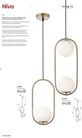 Lustră pe cablu NIVA 2xE14/28W/230V Redo 01-2625