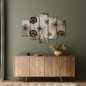 Tablou - Flori desenate (150x105 cm)
