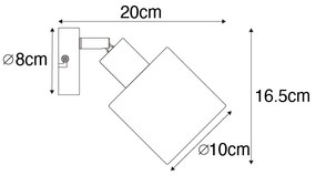 Plafoniera neagră reglabilă - Hetta
