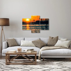 Tablou - Apus de soare la lac (90x60 cm)