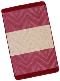 Bellatex Covora de baie Bany Chevron burgundy, 60x 100 cm