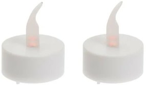 Lumânări LED intermitente tip pastilă, 3,8 cm, setde 2 bucăți, cu baterii, temporizator