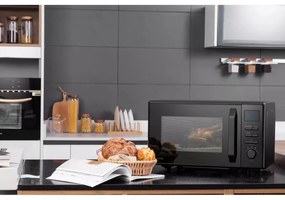 Resigilat: Cuptor cu microunde Toshiba MW2-AC25TBK 4in1, 25 L, 950W, Gratar 1100W, Convectie 2100W, Acoperire ceramica, Negru