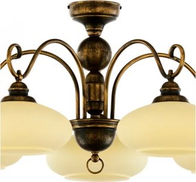 Brilagi - Lustră aplicată MOLLERO 5xE27/15W/230V Ø 84 cm bronz/patină