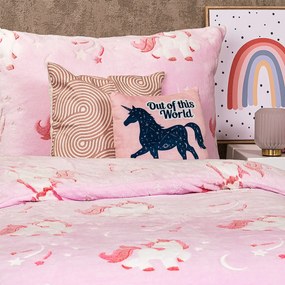 Lenjerie de pat luminoasă din microflanel 4Home Fairytale, 140 x 200 cm, 70 x 90 cm