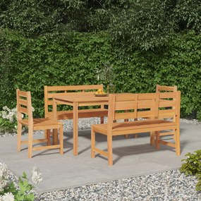 3157195 vidaXL Set de sufragerie de grădină, lemn masiv de tec, 5 piese