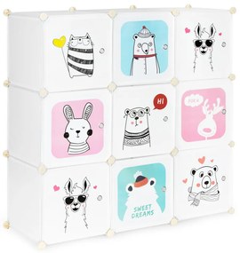 Dulap de depozitare jucării animale 109x37x109 cm