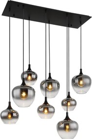 Globo 15548-8H - Candelabru suspendat pe cablu MAXY 8xE27/40W/230V negru