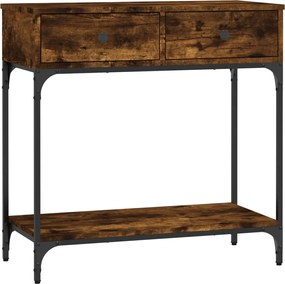 vidaXL Masă consolă, stejar fumuriu, 75x34,5x75 cm, lemn prelucrat
