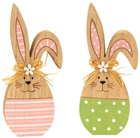 Iepuras de Paste din lemn SPRING BUNNY - diferite variante