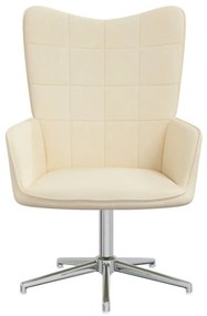 327987 vidaXL Scaun de relaxare, crem, material textil