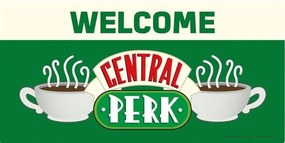 Placă metalică Friends - Welcome to Central Perk