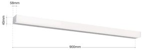 Aplică LED pentru oglindă Orion Soff 3-588 HORIZON LED/18W/230V 90 cm IP44 argintiu