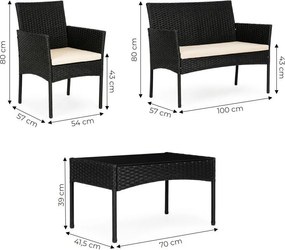 Set din ratan pentru grădină