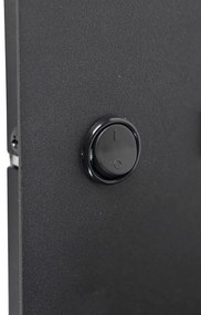 Lampa de perete moderna USB neagra cu brat flexibil - Duppio