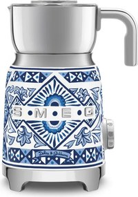 Aparat pentru spumarea laptelui Smeg Dolce & Gabbana MFF01DGBEU, 500 W, 600 ml, Oprire automată, Fără BPA, Albastru mediteranean