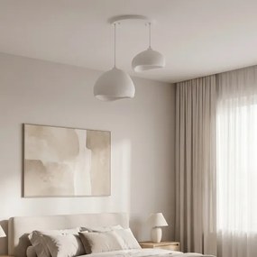 Brilagi - Lustră suspendată WABI SABI, 2x E27, max. 40 W, 230 V, Ø 70 cm, alb