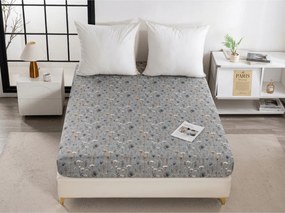 Cearsaf din microfibra BOTANIC FIELD gri 90x200 cm