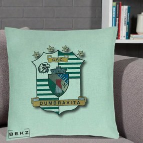 Perna Personalizata CSC Dumbravita Fotbal, 40x40 cm, Verde Menta, Husa Detasabila, Perna Inclusa, BEKZ®