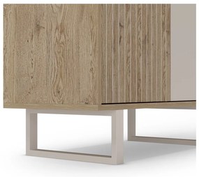 Dulap gri/în culoare naturală cu aspect de lemn de stejar 90x120 cm Millay – Marckeric