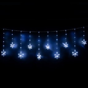 Ghirlandă luminoasă pentru exterior Snowflakes,200x60cm, LED, alb rece, temporizator, 8 funcții, 200 cm