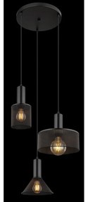 Lustra 3L design industrial JEDD negru