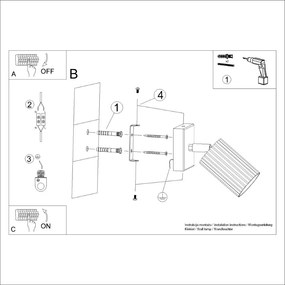 Spot cărămiziu 8x16 cm Gleam – Sollux