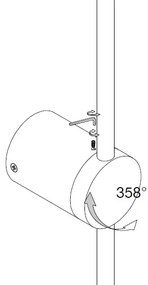 Aplica de perete LED moderna design liniar ESSENCE AP 11W NERO