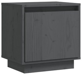 813309 vidaXL Noptieră, gri, 40x30x40 cm, lemn masiv de pin