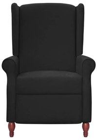 282213 vidaXL Fotoliu de masaj rabatabil, negru, material textil