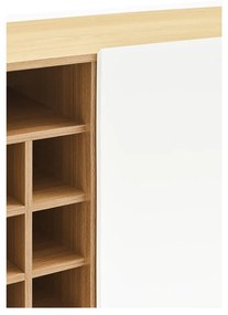 Comodă albă înaltă cu aspect de lemn de stejar 95x120 cm Arista – Teulat