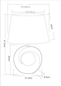 Globo 21641T - Lampa de masa JEREMY 1xE27/40W/230V