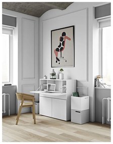 Birou cu blat alb TemaHome Focus, 110 x 109 cm