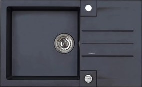 Chiuveta compozit Alveus Rock 130 negru 78x48 cm