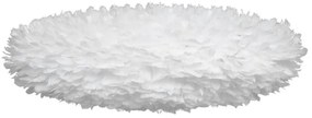 Abajur modern oval, cu pene de gasca Eos Esther large alb 2348 VTC