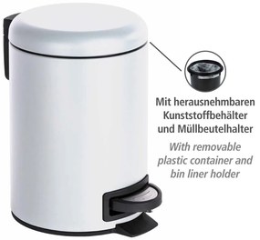 Coș deșeuri Wenko Leman, 3L, alb