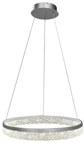 Lustră LED suspendată pe cablu GALA LED/25W/230V Ø 50 cm, argintie