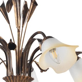 Lustră pe lanț LUCREZIA 5xE14/6W/230V bronz ONLI