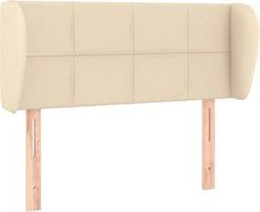 vidaXL Tăblie de pat cu aripioare crem 83x23x78/88 cm material textil