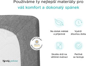 Cearsaf Frotir cu elastic 90x200 cm gri deschis