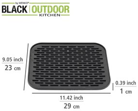 Suport din silicon pentru bucătărie Wenko Black Outdoor Kitchen Minu, negru